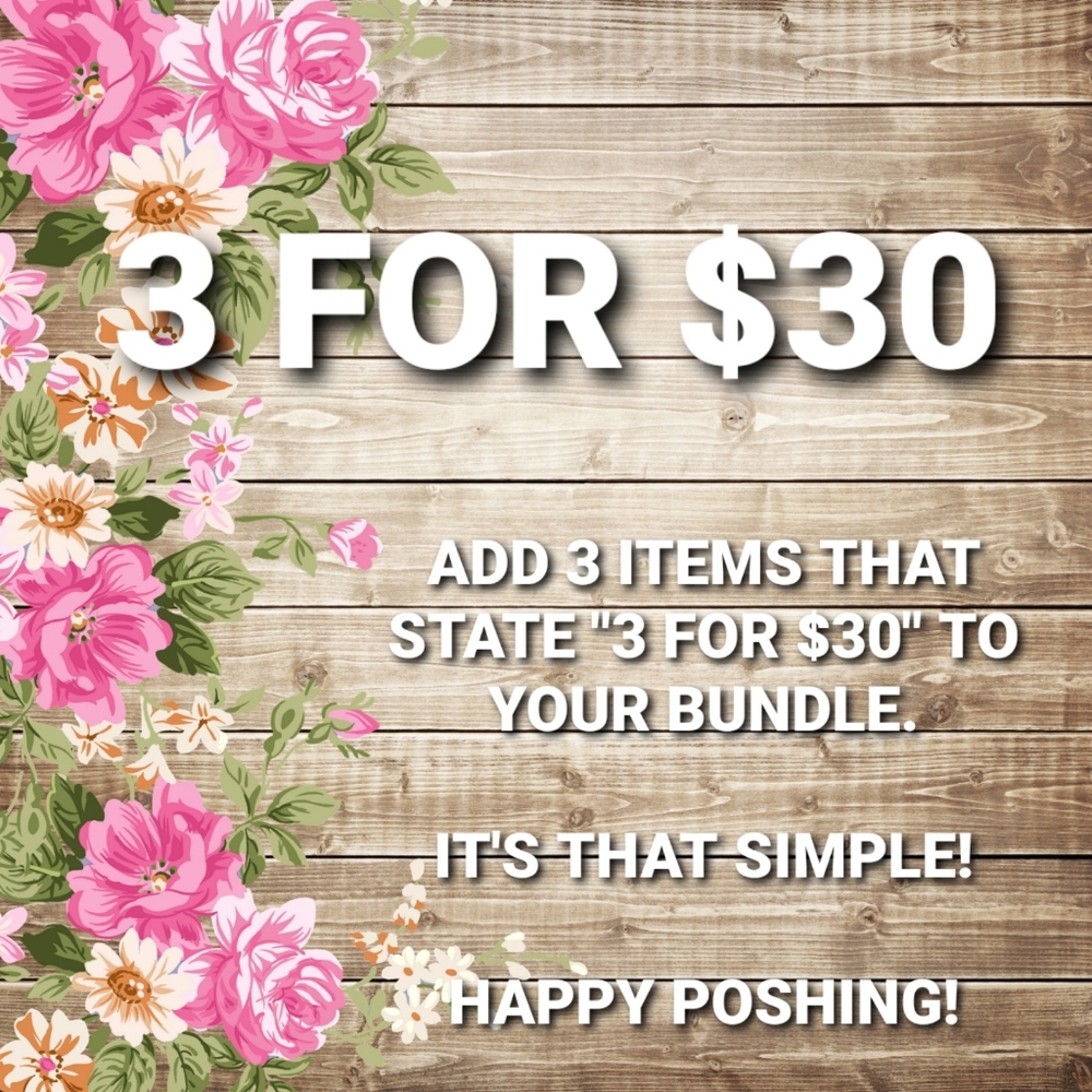 3 FOR $30